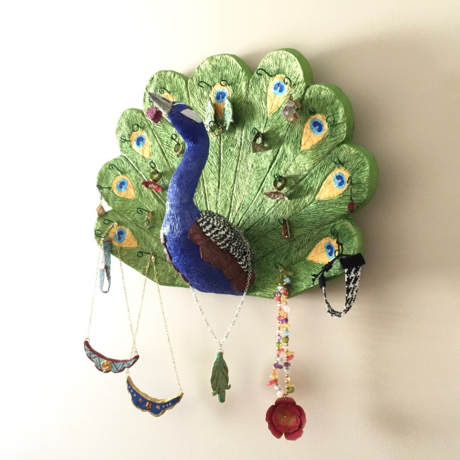 Dazzling Peacock Jewelry Organizer